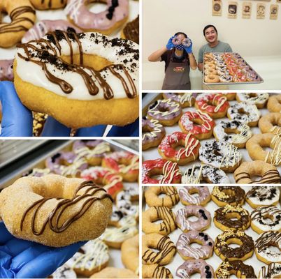 Mochi donuts in assorted glazes
