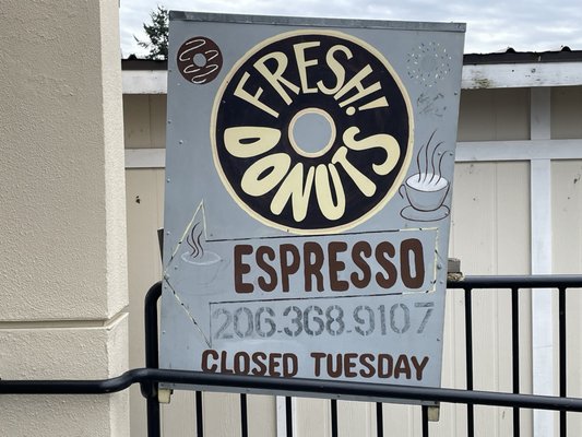 Family Donut Shop signage